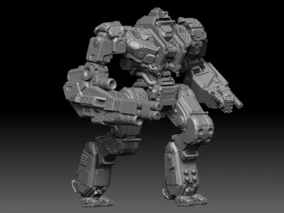 Mecha armored robot 3D print model
