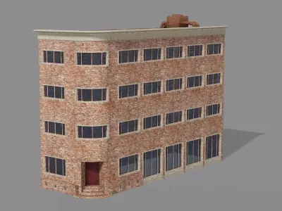 New York Modern City Building V2 3D Model Low-poly 3D model