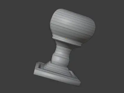 Door Knob Low-poly 3D model