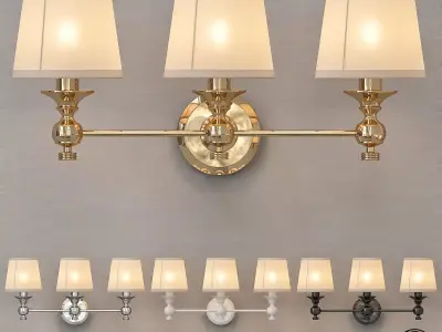 Lugarno Triple Sconce Restoration Hardware 3D model
