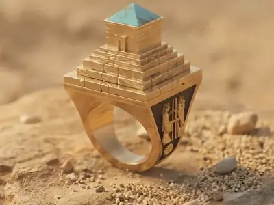 Architectural Monument Ring curosh 3D Printable Concept Ring 3D print model