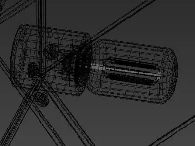 WELLES Long Chandelier von Gabriel Scott 3D model