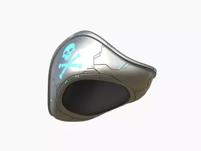 SciFi Pirate Hat A06 - Futuristic Character Design Low-poly 3D model