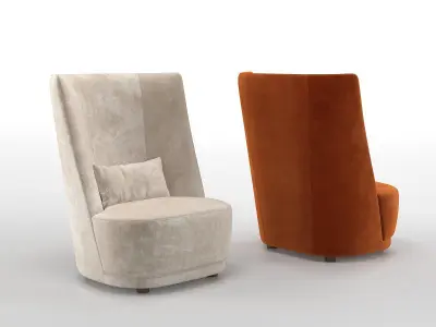 Vivien High Armchair 3D model