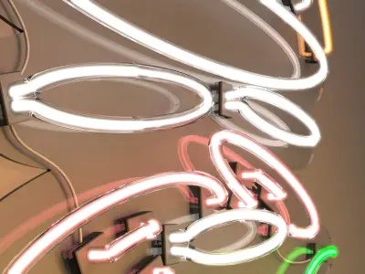 Burger 2 - Neon Sign 3D model