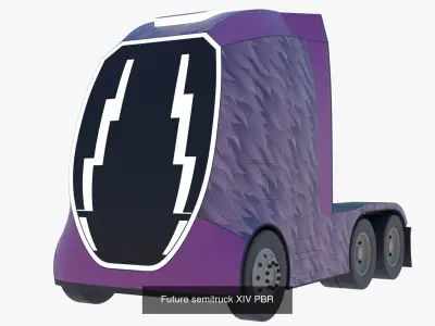 Future truck and drone PBR 3D Model Pack