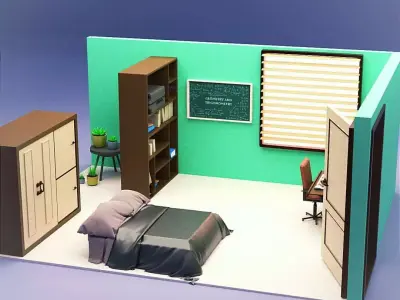 study room Free 3D model