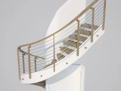 Modern Spiral Staircase Model Free 3D model