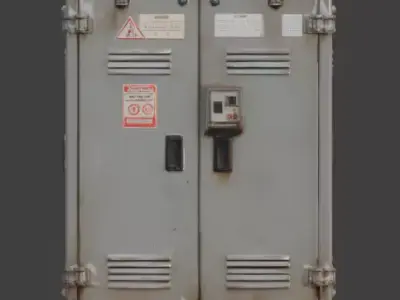 Weathered Industrial Utility Cabinet 3D Model Low-poly 3D model