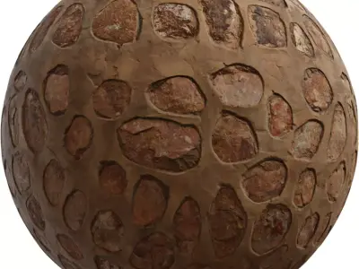 Desert River Pebble Path PBR Texture Texture