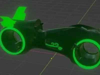 Wind Tron Light Cycle 3D model