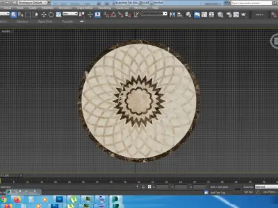 Medallion flooring coloring 3ds file for Rhinoceros 3dsmax 3ds Low-poly 3D model