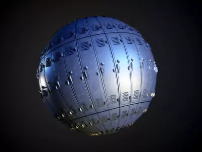 Metal Locker Seamless PBR Texture Texture