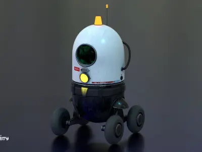 Sci-Fi Fantasy Security Robot 3D model