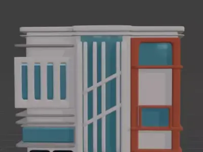 Cartoon Bulding 3D model