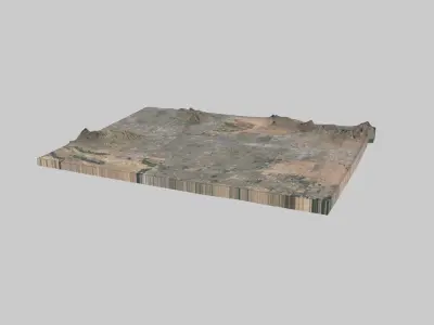 Mesa City Low-poly 3D model