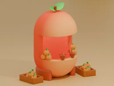Orange Shop 3D model