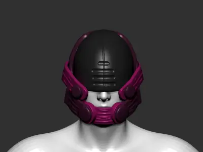 helmet high poly sculpt 3d printable  3D model 134