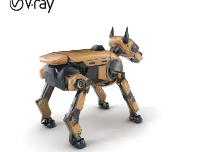 Scout Robot Dog Advanced Stealth Mechanism model pack Low-poly 3D model