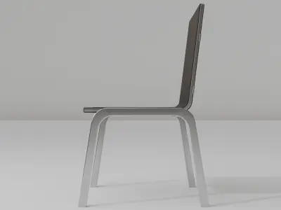 Modern Leather Chair 3D Model Sleek Minimalist Design Low-poly 3D model