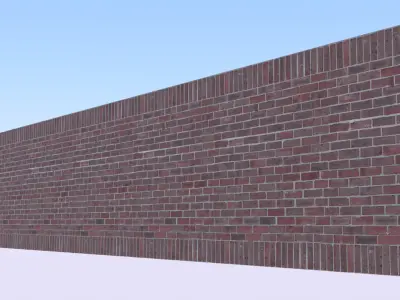 Graffiti brick wall PBR II 3D model