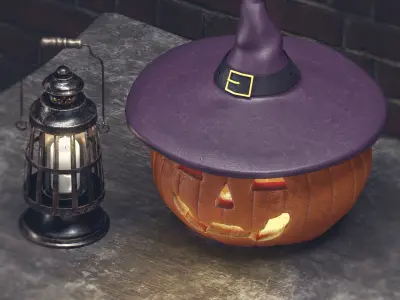 Decorative set halloween 3D model