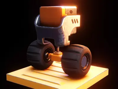 Robot 1 - Rigged - Blender 3 3D model