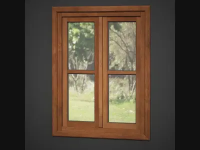 Wood Window 3D model