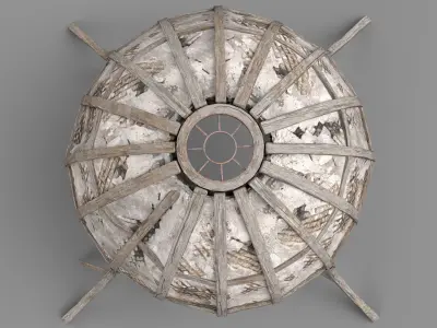 Wooden Dome Low-poly 3D model