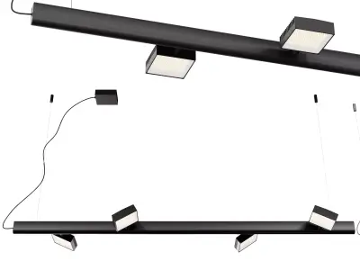 magnetic track light 3D model