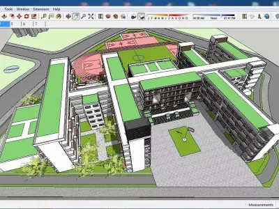 Sketchup School and University G7 3D model