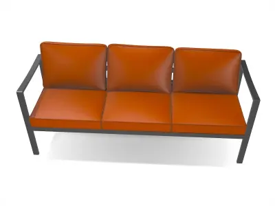 out bench sling fabric 010 Low-poly 3D model