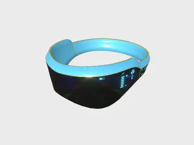 SciFi Glasses B08 Blue Black - Character Design Fashion Low-poly 3D model