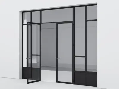 Aluminium door 316 3D model