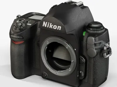 Nikon F6 Body 35mm film SLR camera Low-poly 3D model