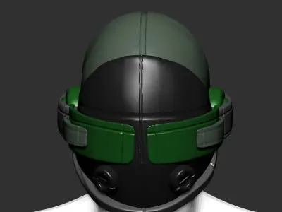 helmet scifi high poly sculpt  ver 2 3d printable  3D model purchase
