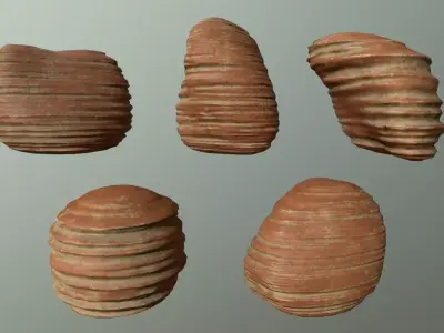 Sand Stone Low-poly 3D model purchase