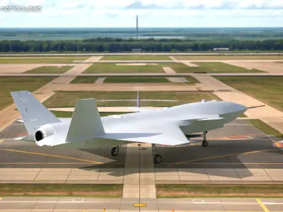  Futuristic Air Combat Drone White 