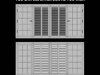 Exterior Large Door Collection 3D model