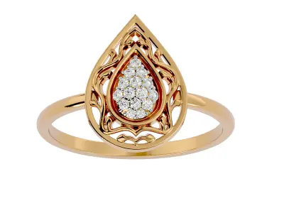 Light Minimalist Diamond Ring 3D print model 31