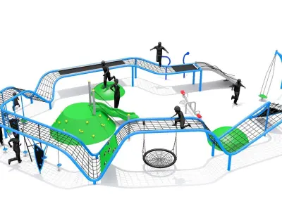 Playground Climber Challenge Low-poly 3D model