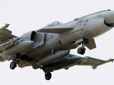 Viper F-40 Marines Jet Fighter Concept Aircraft 3D model