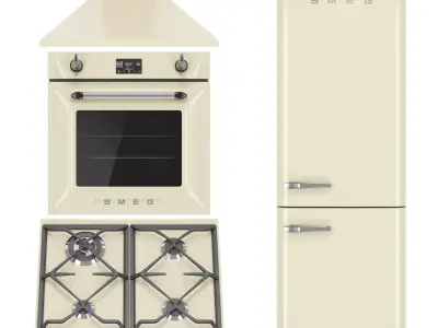 SMEG kitchen appliances 3D model