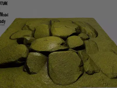 floor rock 7 Low-poly 3D model
