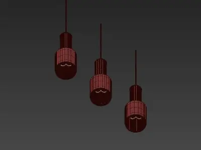 Jacksons three pendant lights hanging 3D model