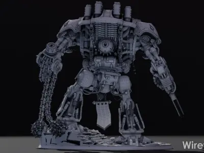 Imperial Knight close combat variant 3D print model