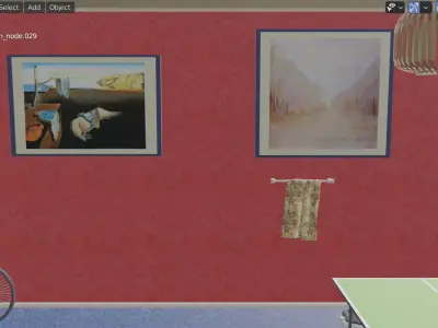 Entrance hall Low-poly 3D model