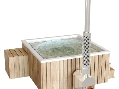 Bath tub 2 font 3D model