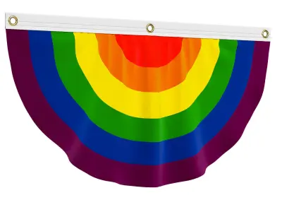 Rainbow Gay Pride Flag Bunting 3D model