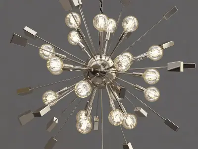 Large Mid Century Modern Sputnik 3D model